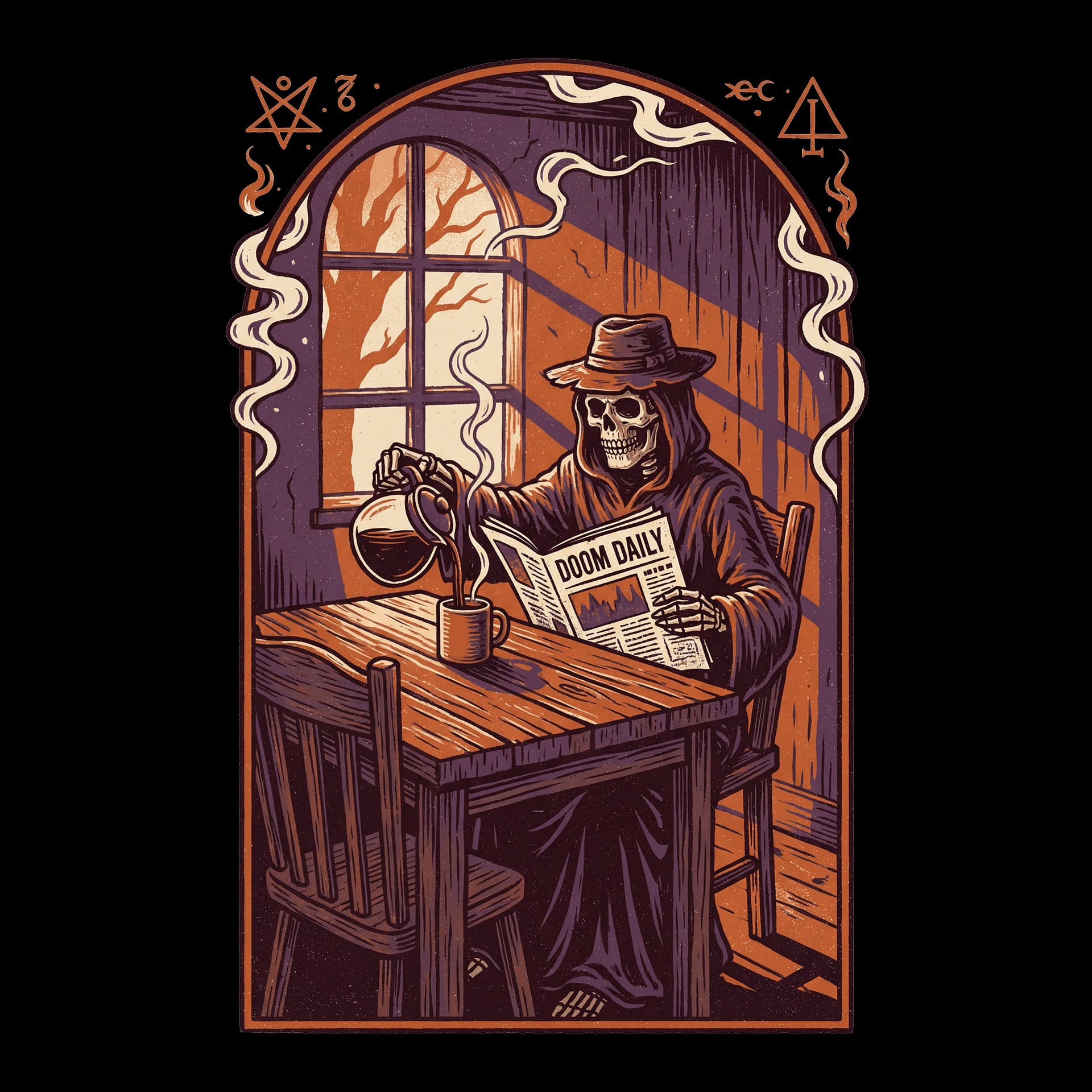 Doom Daily: Dark Humor Apparel Graphic
