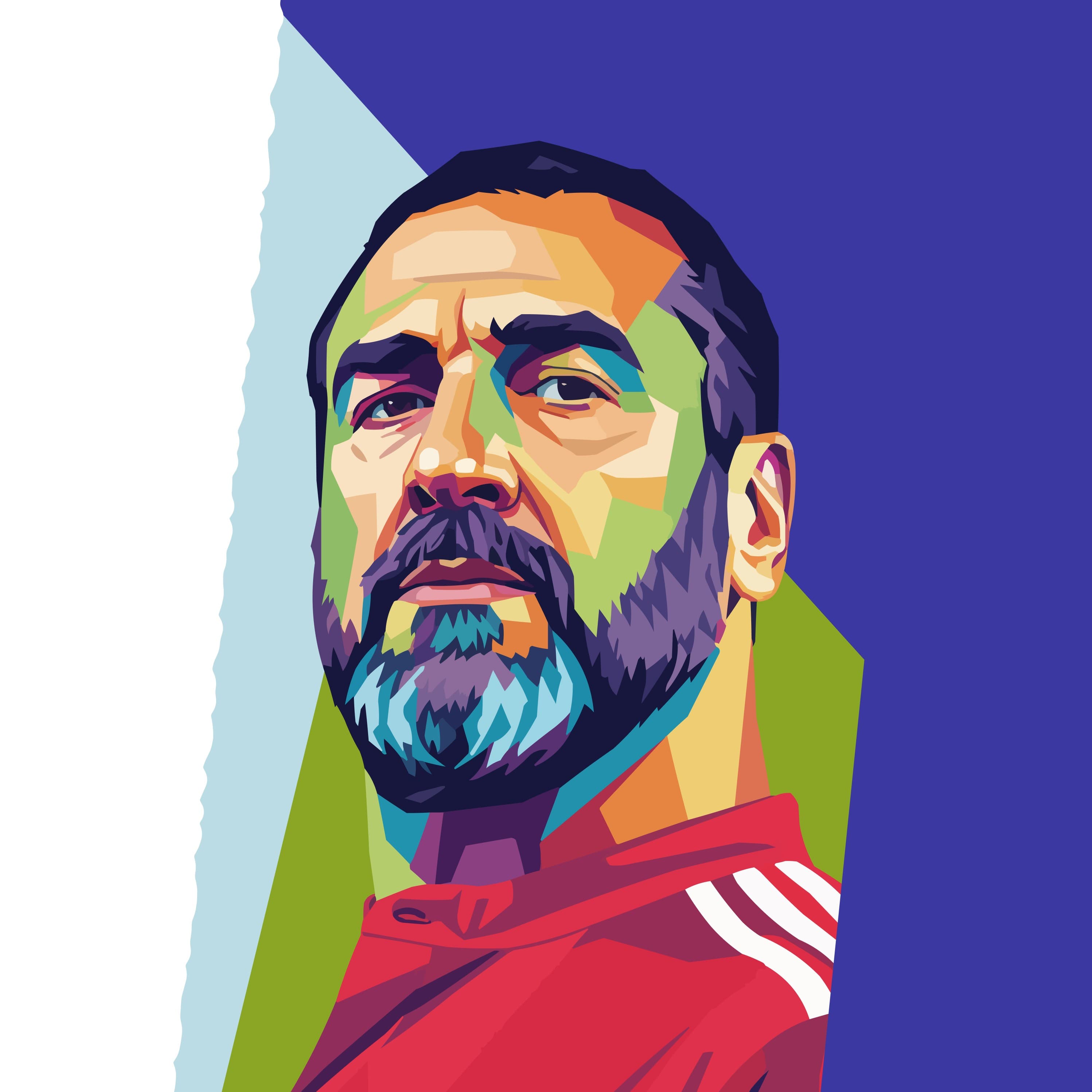 WPAP Geometric Portrait: Pop Art Series (Eric Cantona)