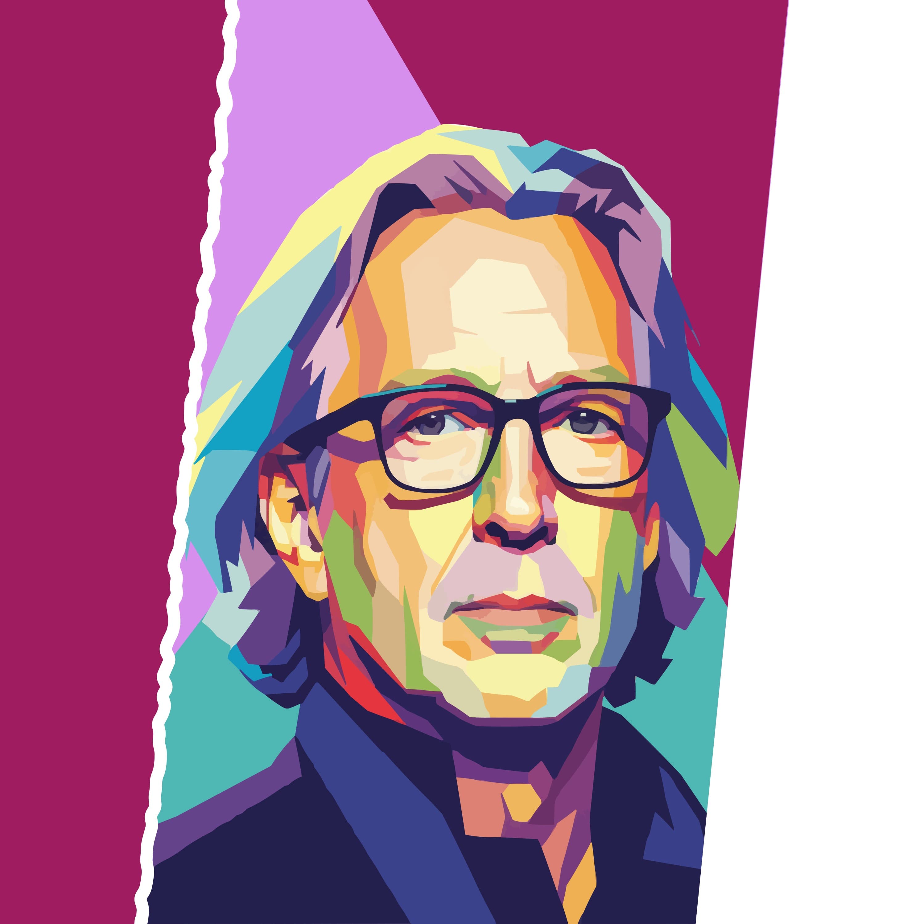 WPAP Geometric Portrait: Pop Art Series (Eric Clapton)