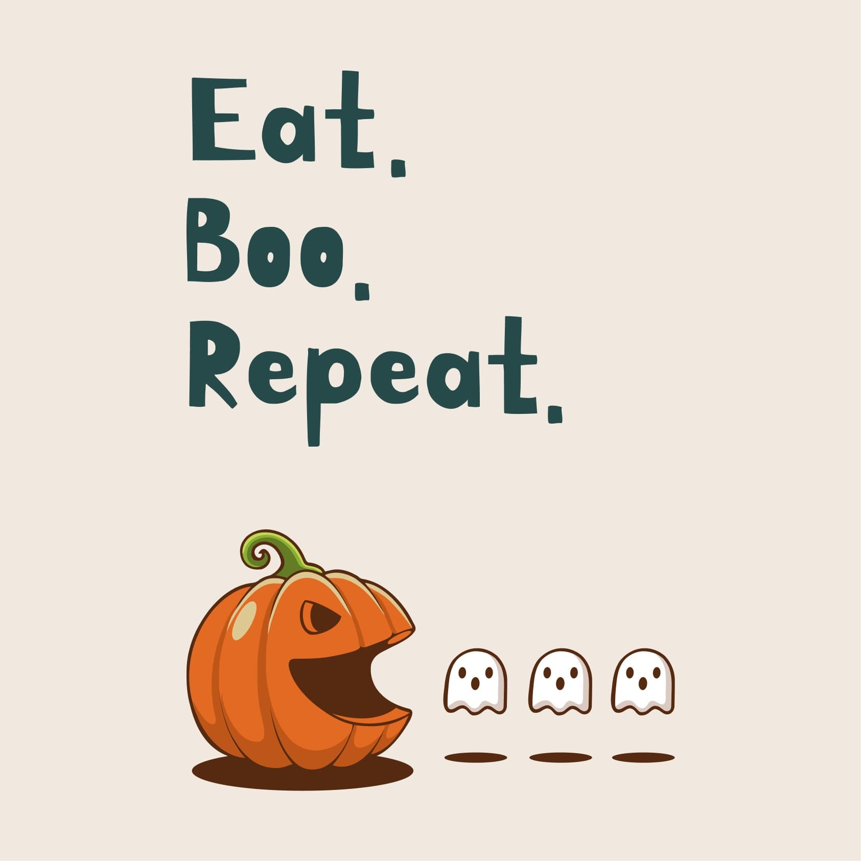 Eat Boo Repeat: Seasonal Print Graphic