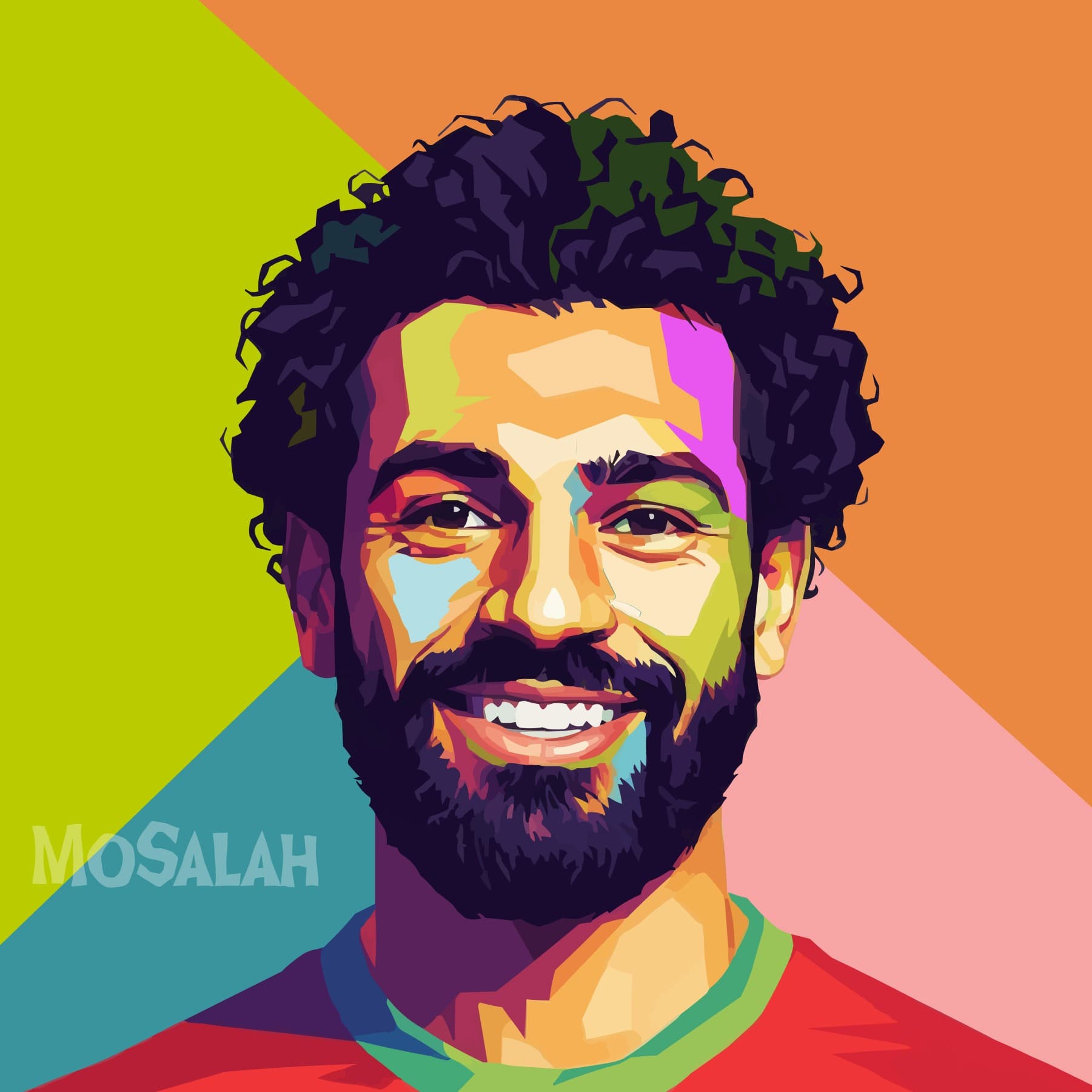 WPAP Geometric Portrait: Pop Art Series (Mo Salah)